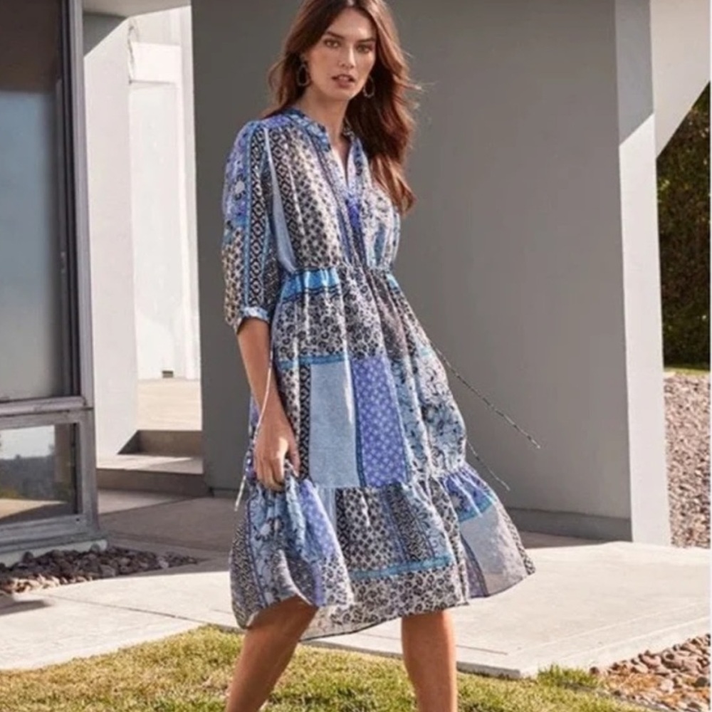 Johnny Was Floral Patchwork “Marrakesh” Dress - Picture 4 of 8